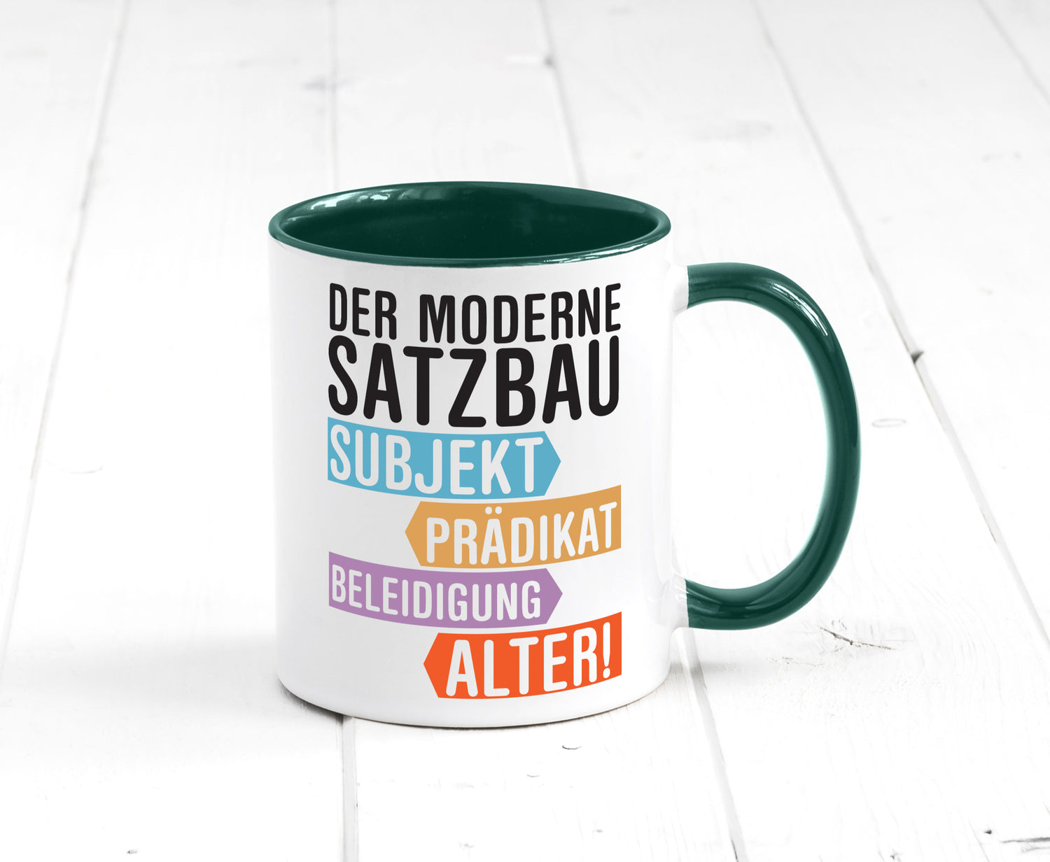 Moderner Satzbau | Lehrer Lehrerin Kollege lustig Arbeit Kollegen Büro Geschenk