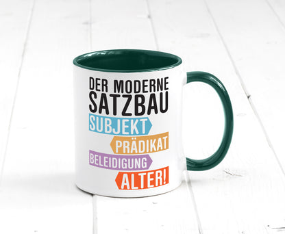 Moderner Satzbau | Lehrer Lehrerin Kollege lustig Arbeit Kollegen Büro Geschenk