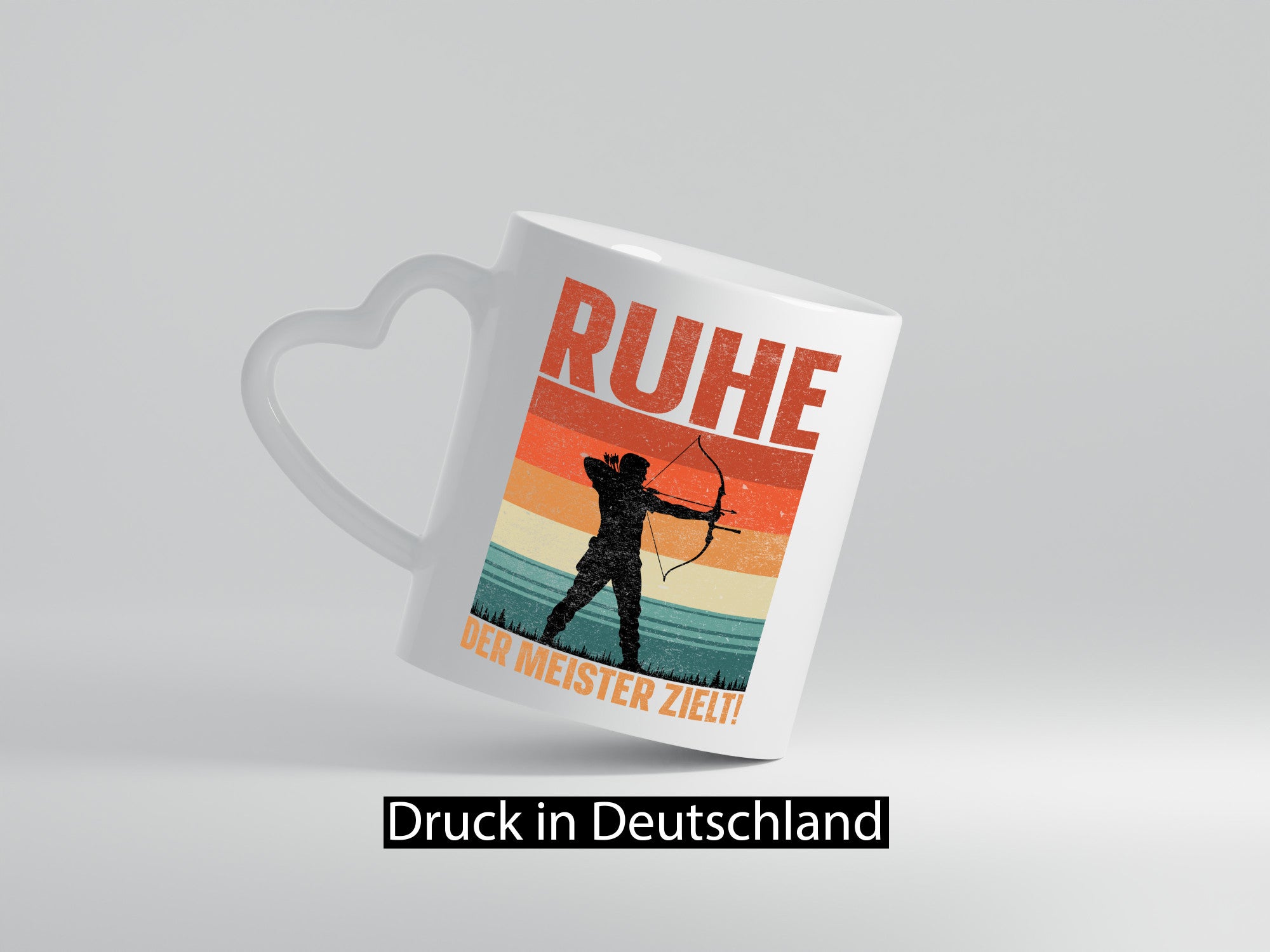 Ruhe der meister Zielt | Bogensport Bogenschütze Humor Geschenkidee Tasse
