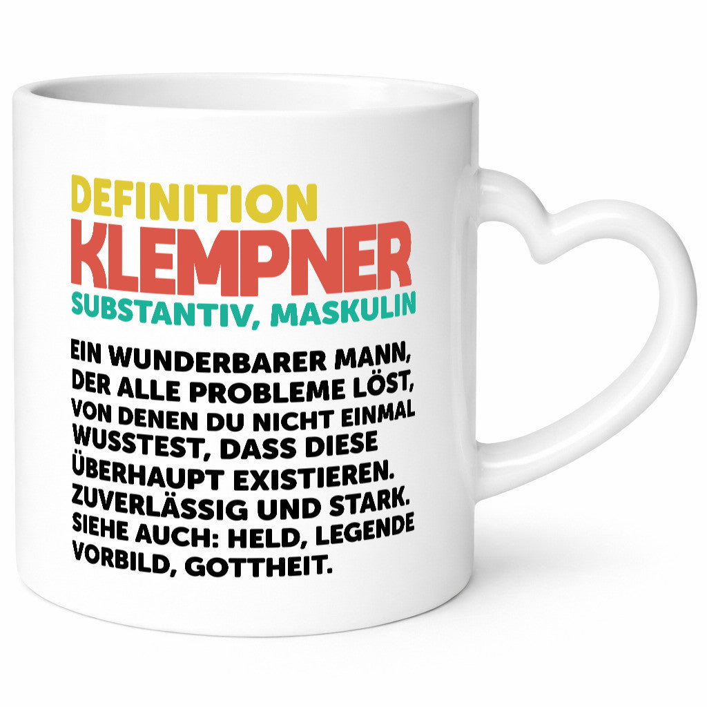 Definition Klempner | Arbeit Held Geschenkidee Kollegen Büro Humor Tasse