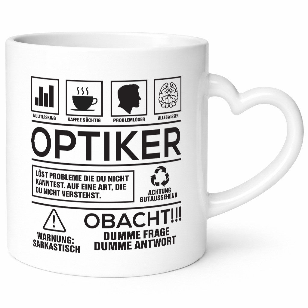 Warning Problems Optician | Optician Gift Idea Humor Mug