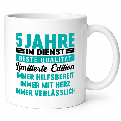 5 Jahre im Dienst | Jubiläum Arbeit v5 lustiger Spruch Geschenk Kollegen Büro