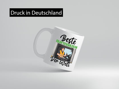Beste Kraftfahrerin | Lastwagen LKW Geschenkidee Humor Tasse