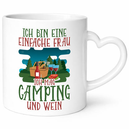 Einfache Frau Camping und Wein | v2 Geschenk Humor Geschenkidee lustiger Spruch