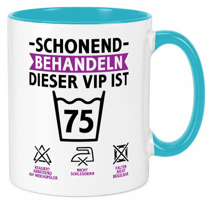 75 Geburtstag | schonend behandeln Jahre v2 lustiger Spruch Geschenk
