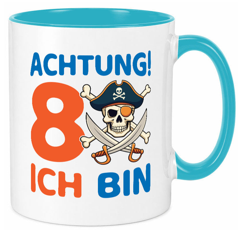 8. Geburtstag | 8 Jahre Pirat Geschenk Geschenkidee lustiger Spruch Tasse