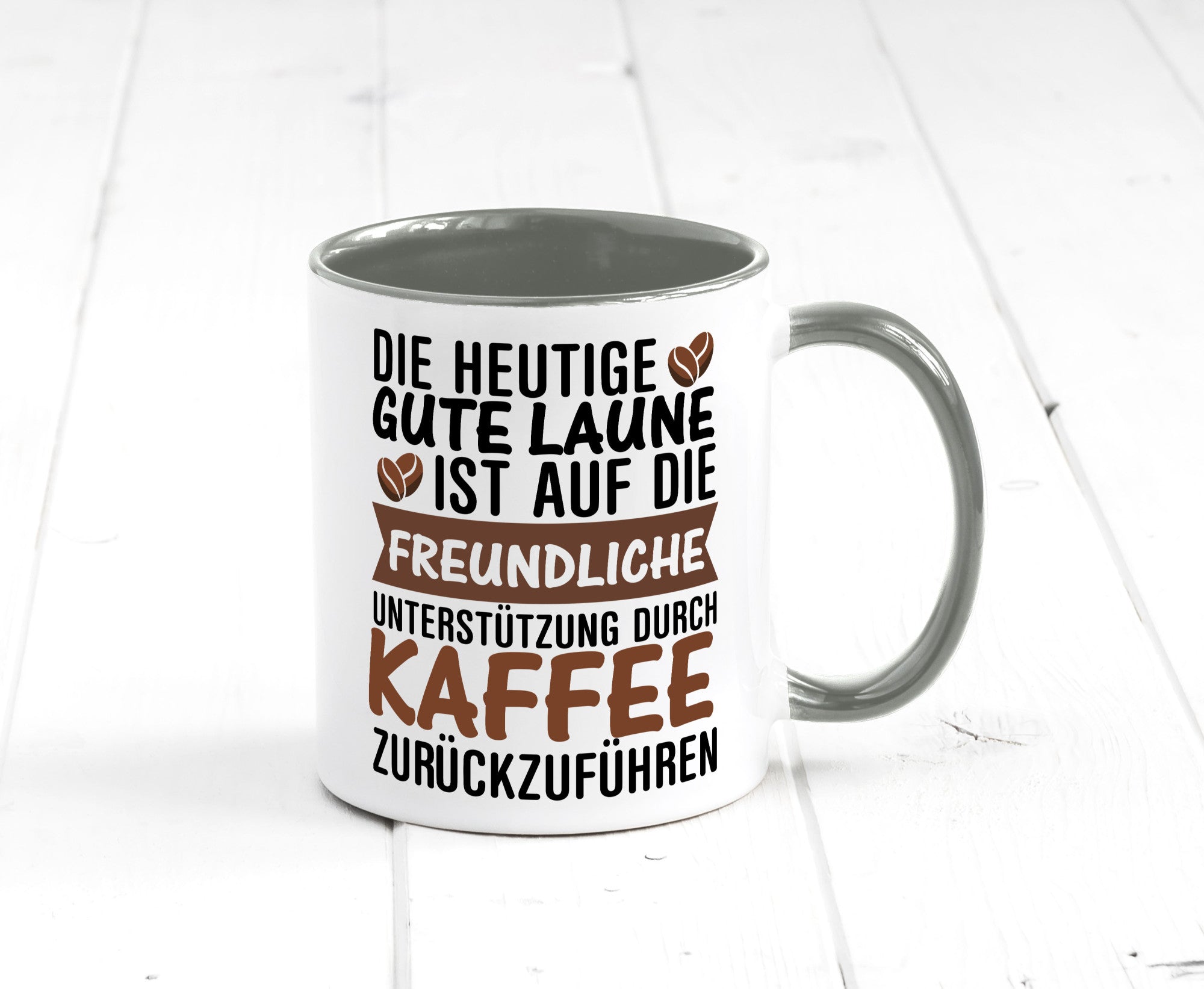Unterstützung durch Kaffee | Kaffeliebhaber gute Laune Geschenk Humor