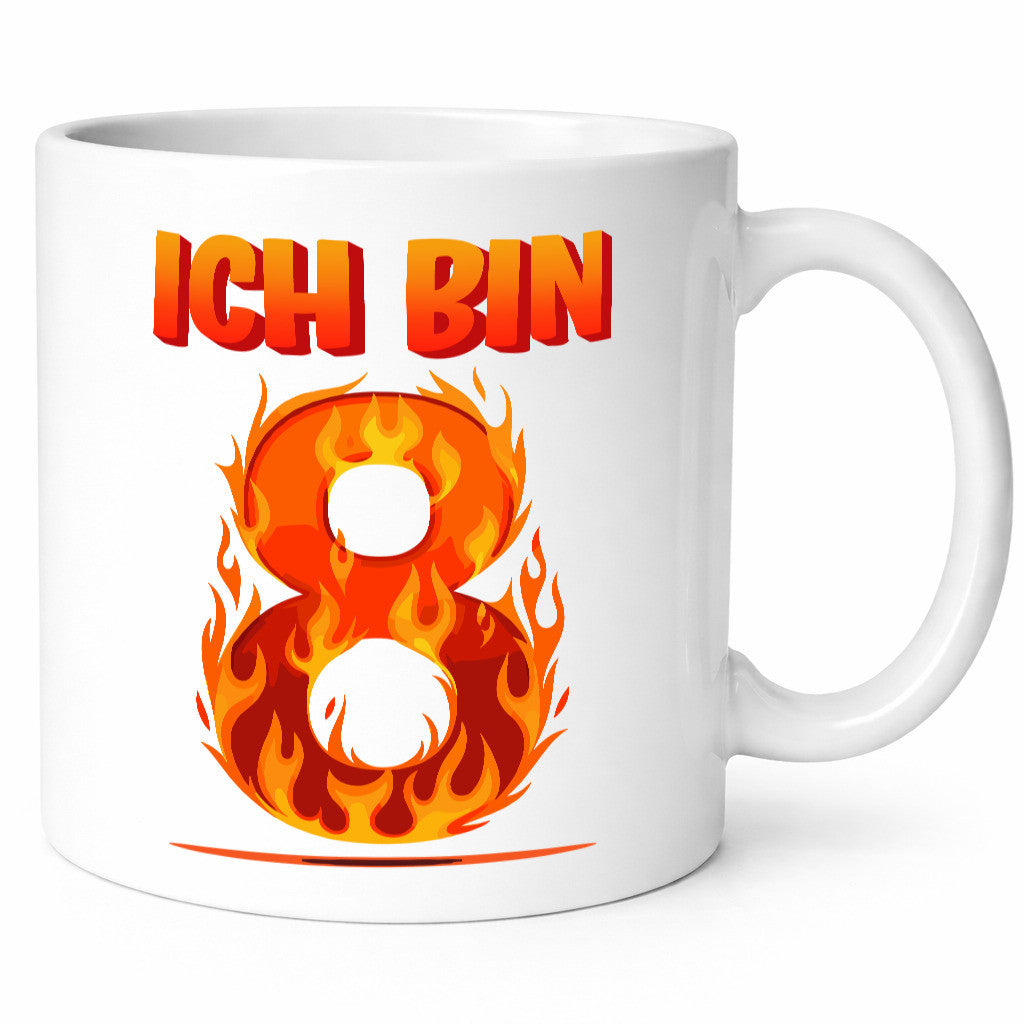 8. Geburtstag | 8 Jahre Drache lustiger Spruch Geschenk Geschenkidee Tasse