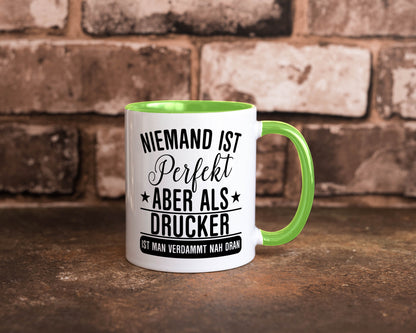 Verdammt nah dran: Drucker | Druckerei Print Medien lustig Humor Geschenkidee