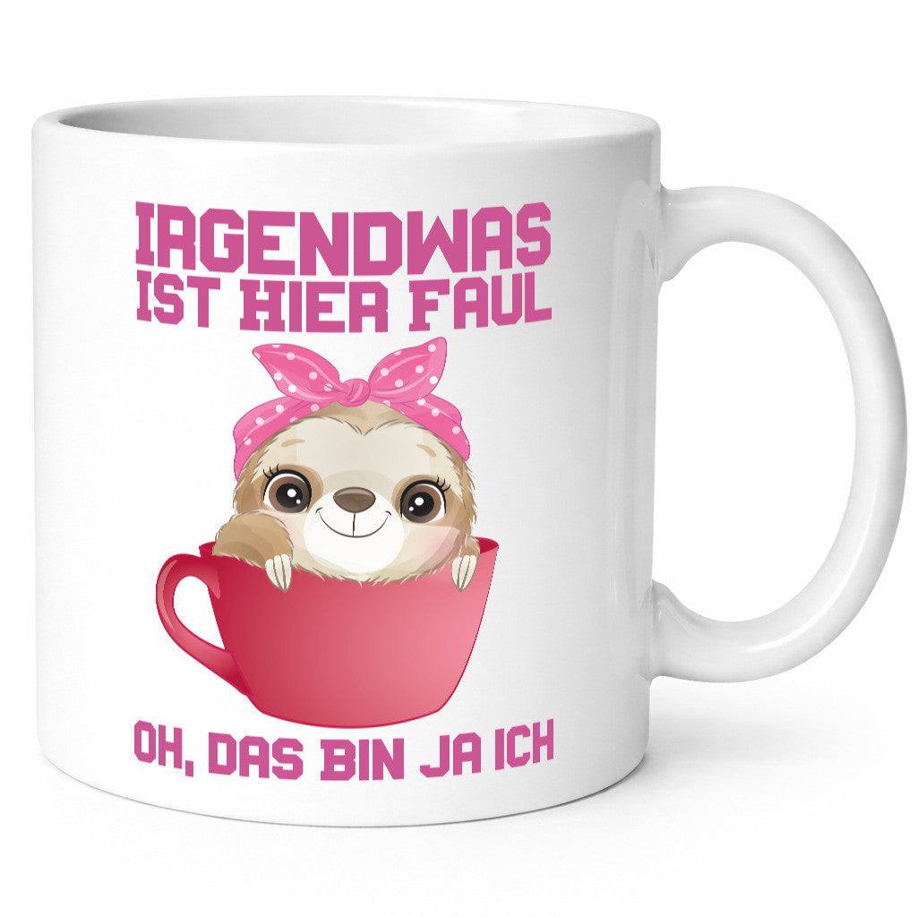 Irgendwas Ist hier Faul lustig Humor Geschenkidee Geschenk Tasse