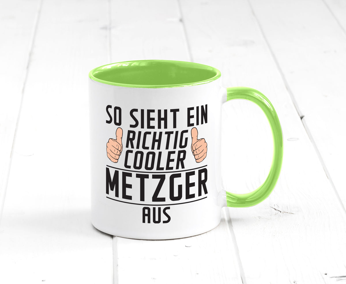 Richtig Cooler Metzger | Fleischer Metzgerei Geschenk Humor Geschenkidee Tasse