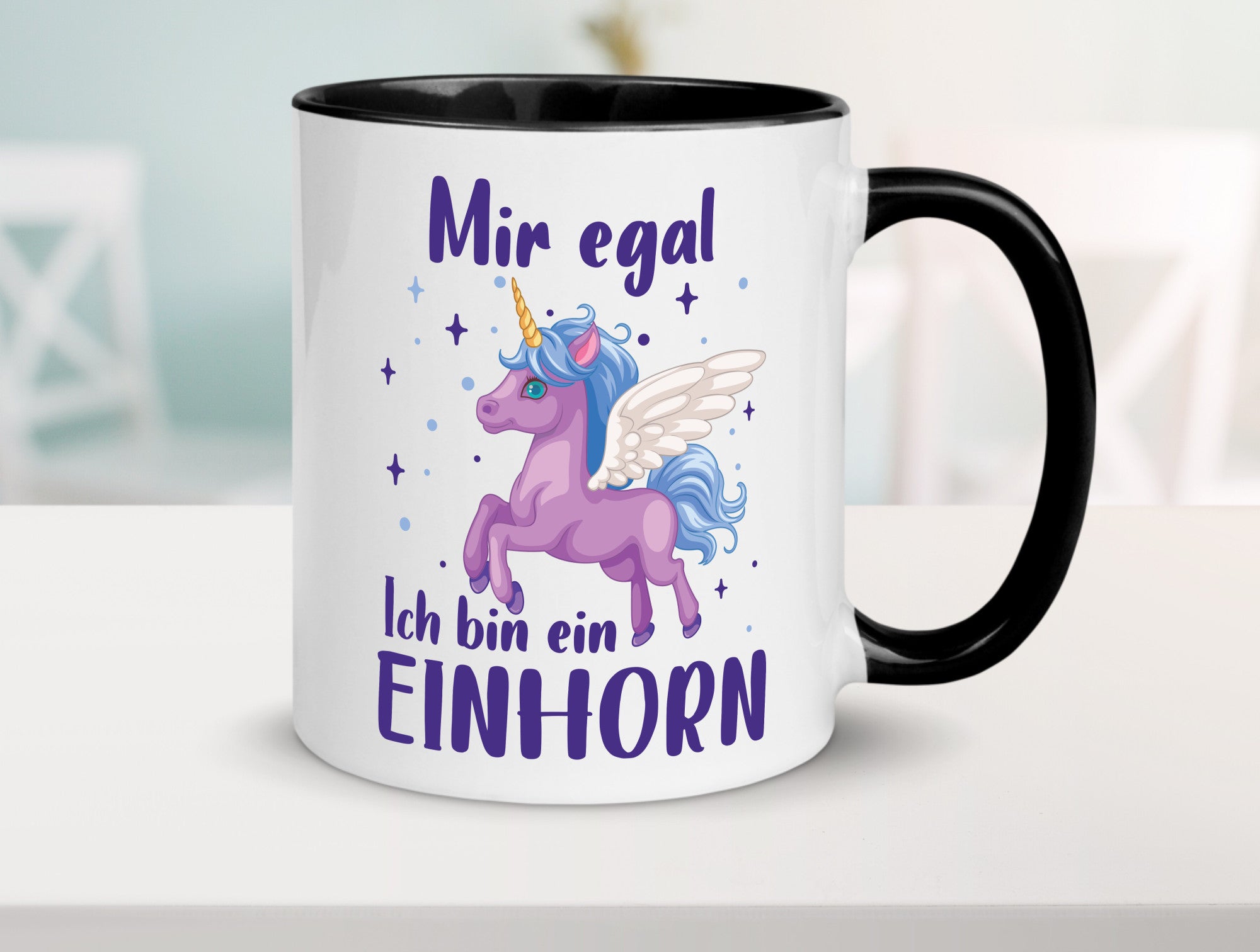 Mir egal, ich bin ein Einhorn | lustig Humor Geschenkidee Geschenk Tasse