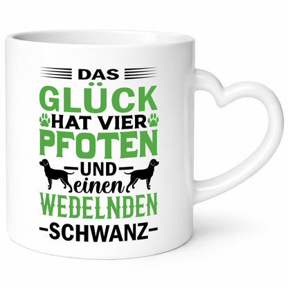 Das Glück hat 4 Pfoten | Hundeliebhaber Ich liebe Hunde Geschenk Tierliebhaber