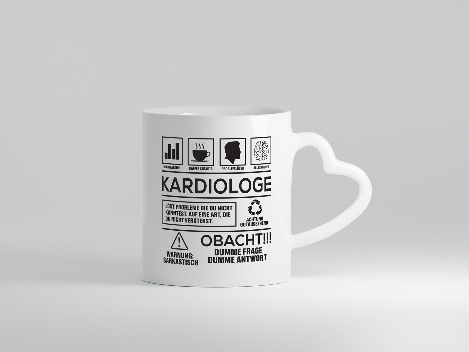 Achtung Probleme Kardiologe | Kardiologie Geschenkidee Humor Tasse