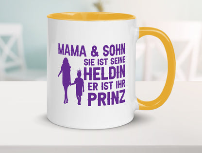 Mama &amp; Sohn | Helding Prinz Mutterliebe Geschenkidee Familie Humor Tasse