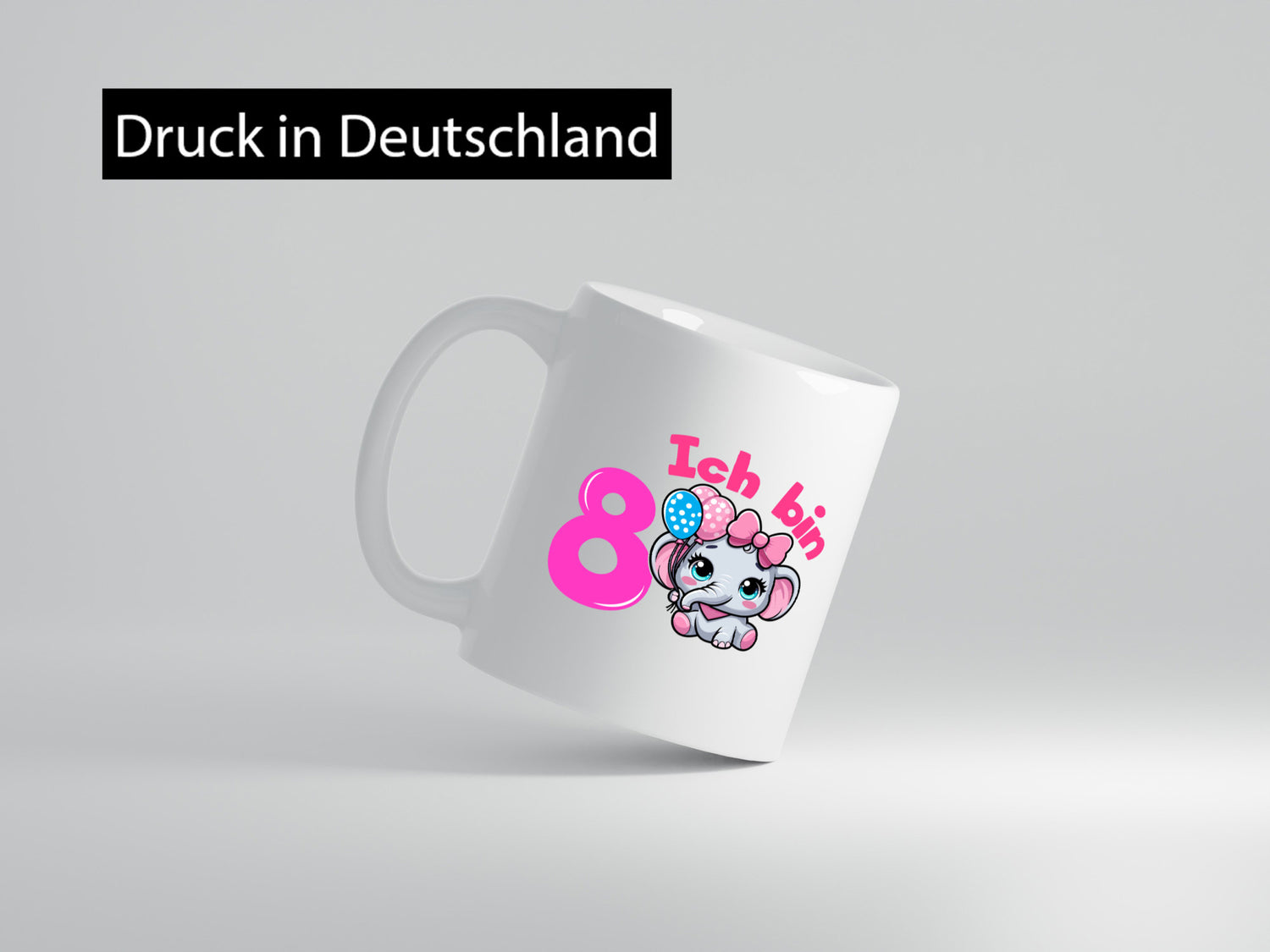 8. Geburtstag | 8 Jahre Elefant Mädchen Humor Geschenkidee Tasse