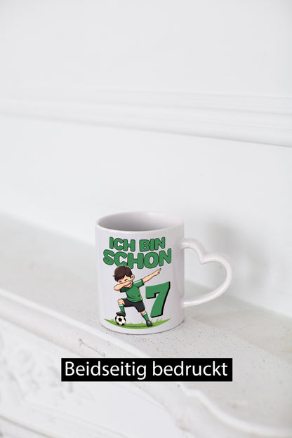 7. Geburtstag | 7 Jahre Fußballer lustiger Spruch Geschenk Geschenkidee Tasse