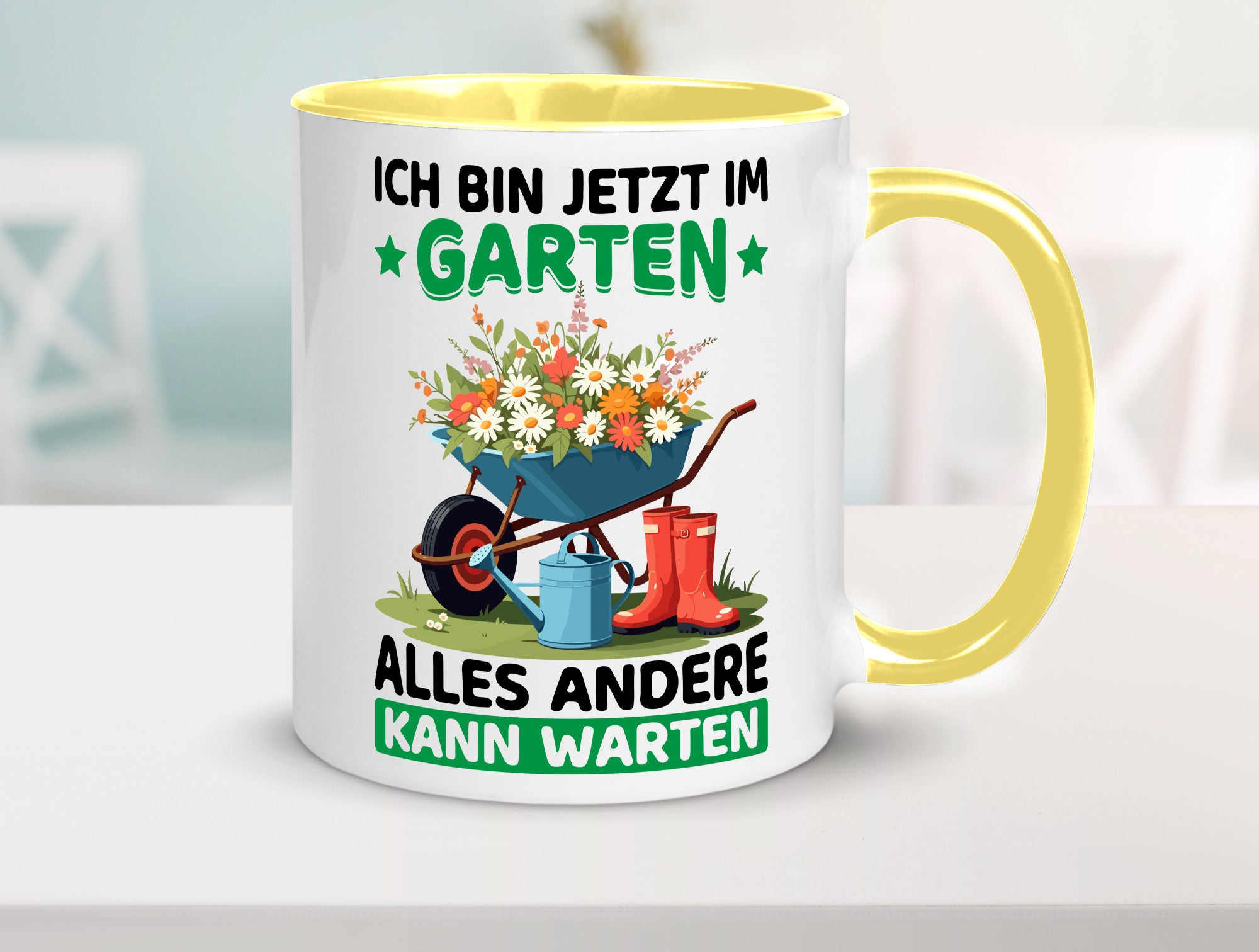 Im Garten alles andere kann warten | Gärtner Gartenarbeit Geschenk Arbeit