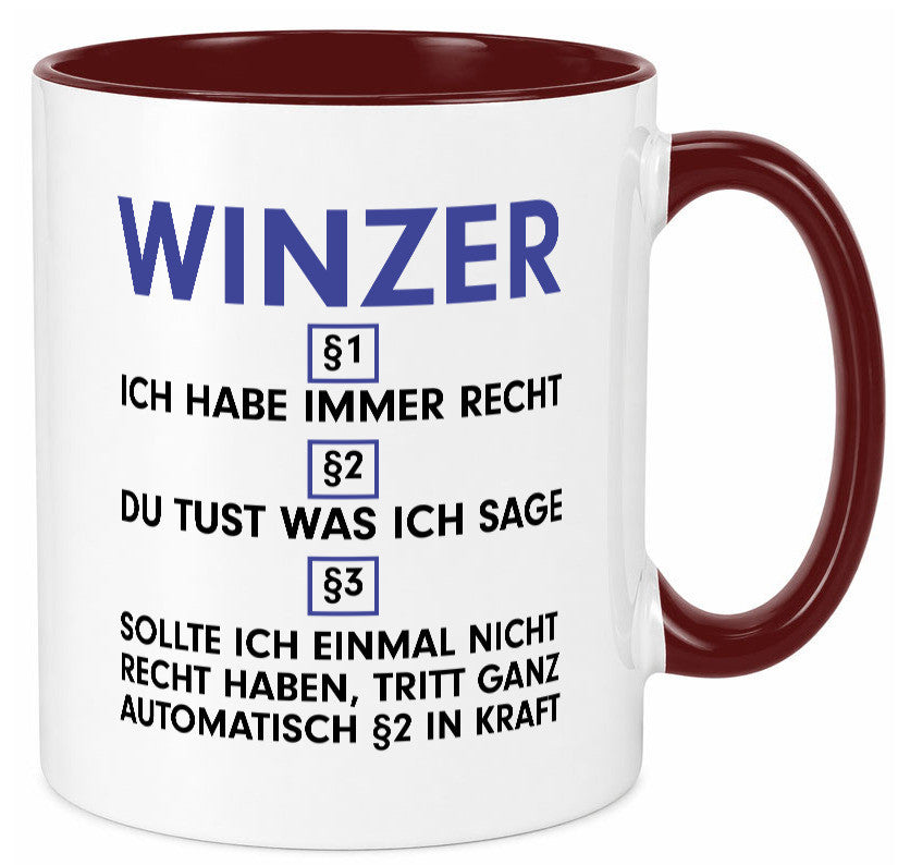 Ich habe immer Recht Winzer | Weinbauer Wein lustig Humor Geschenkidee Geschenk