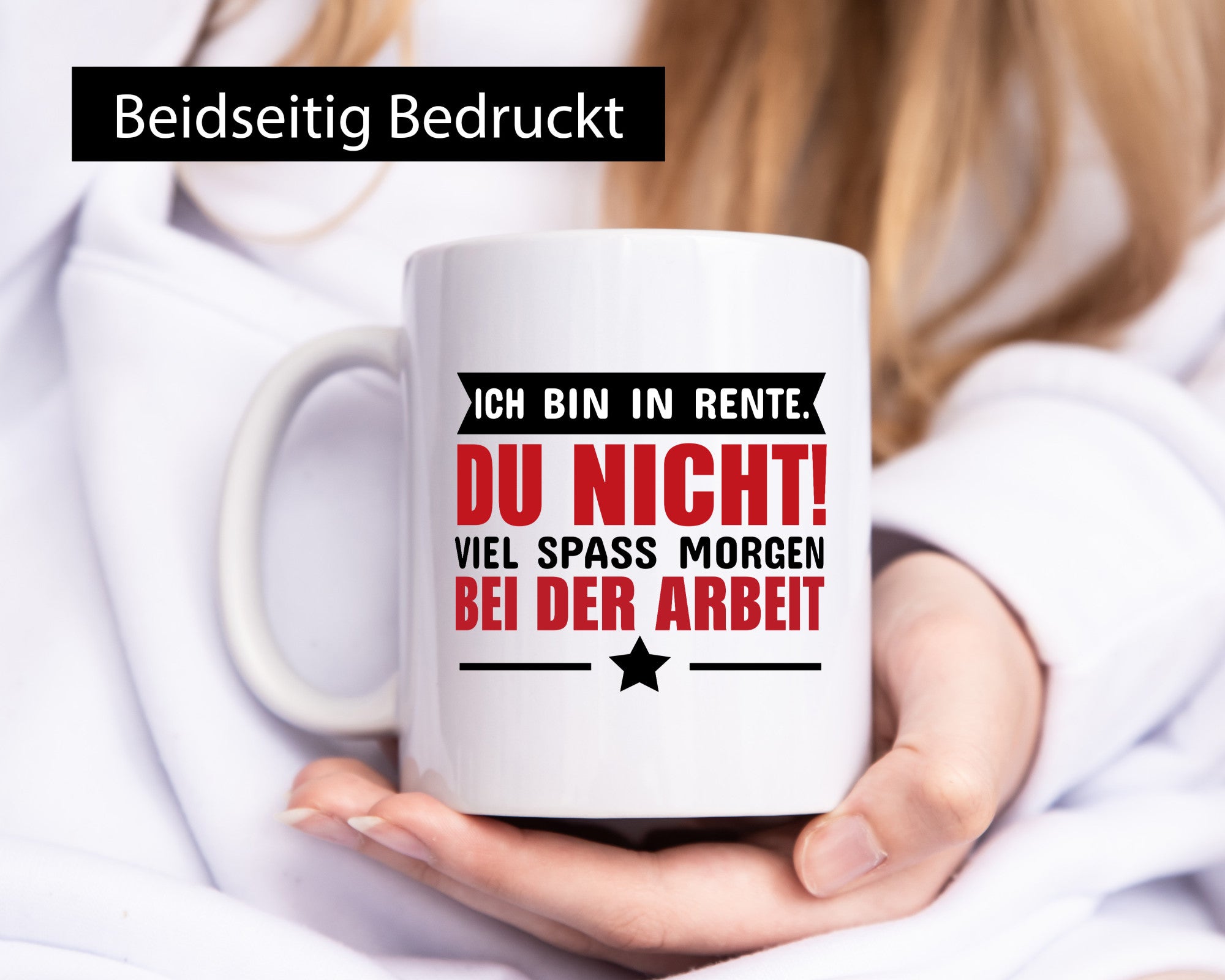 Ich bin in Rente v3 Geschenk Humor Geschenkidee lustiger Spruch Tasse