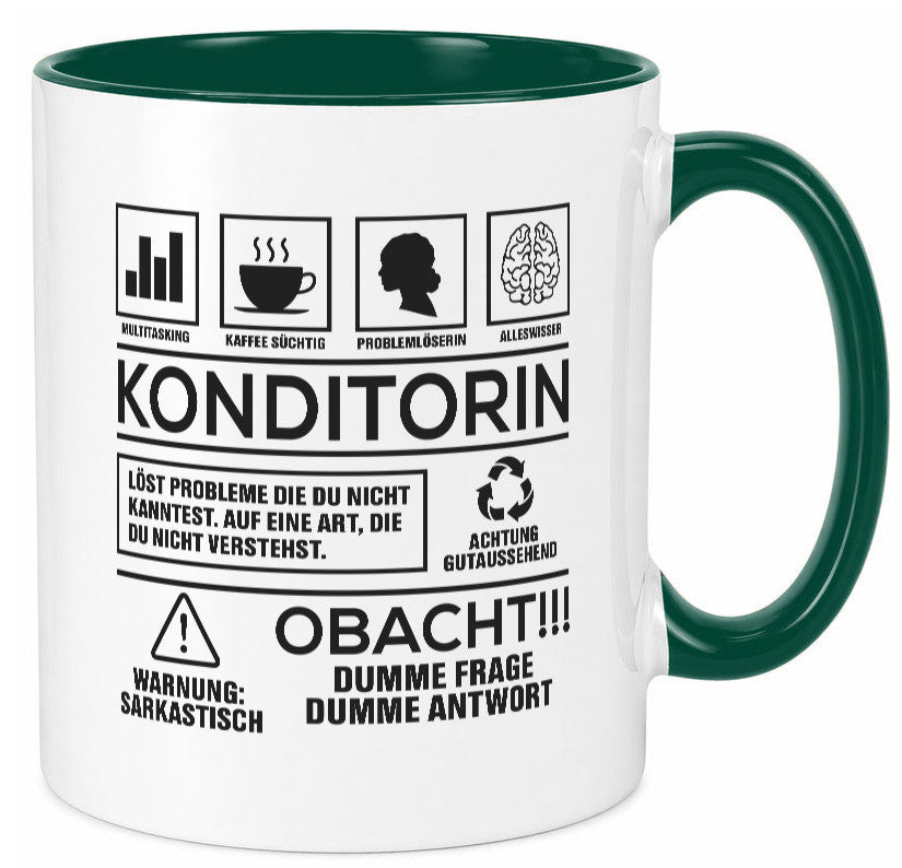 Achtung Probleme Konditorin | Konditorei lustiger Spruch Geschenk Humor