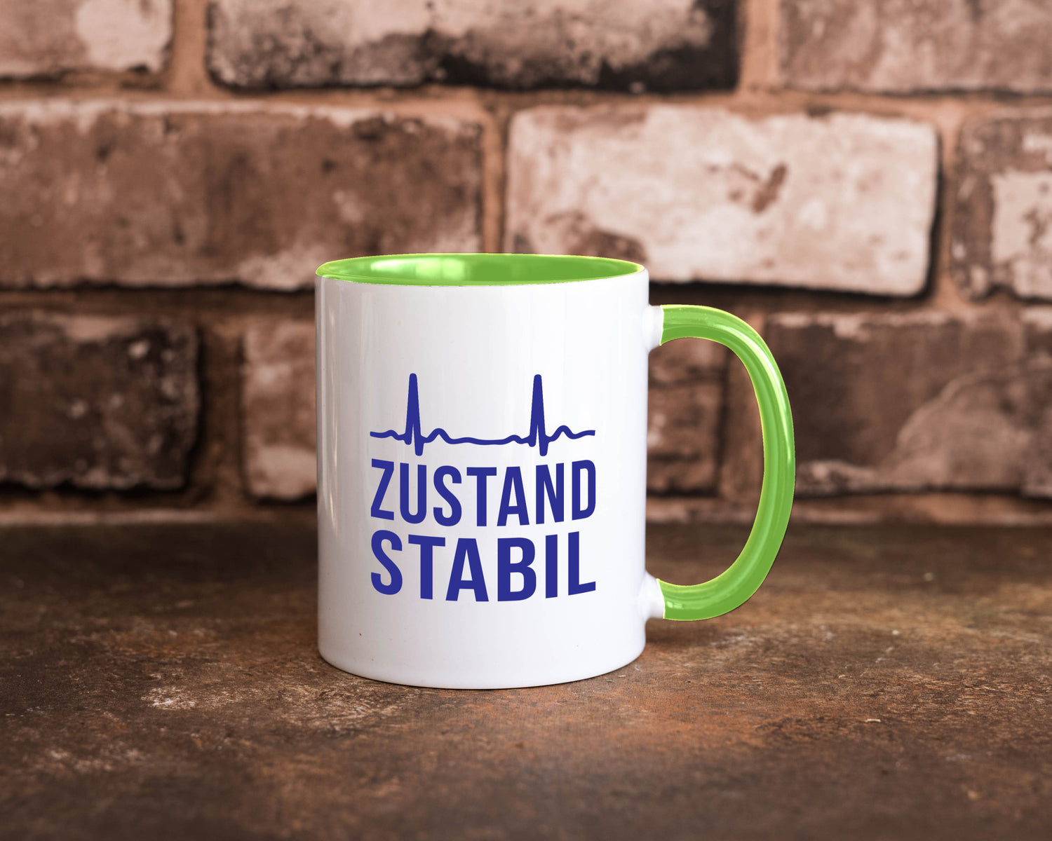 Zustand stabil | Herzschlag v2 Geschenk Humor Geschenkidee lustiger Spruch Tasse