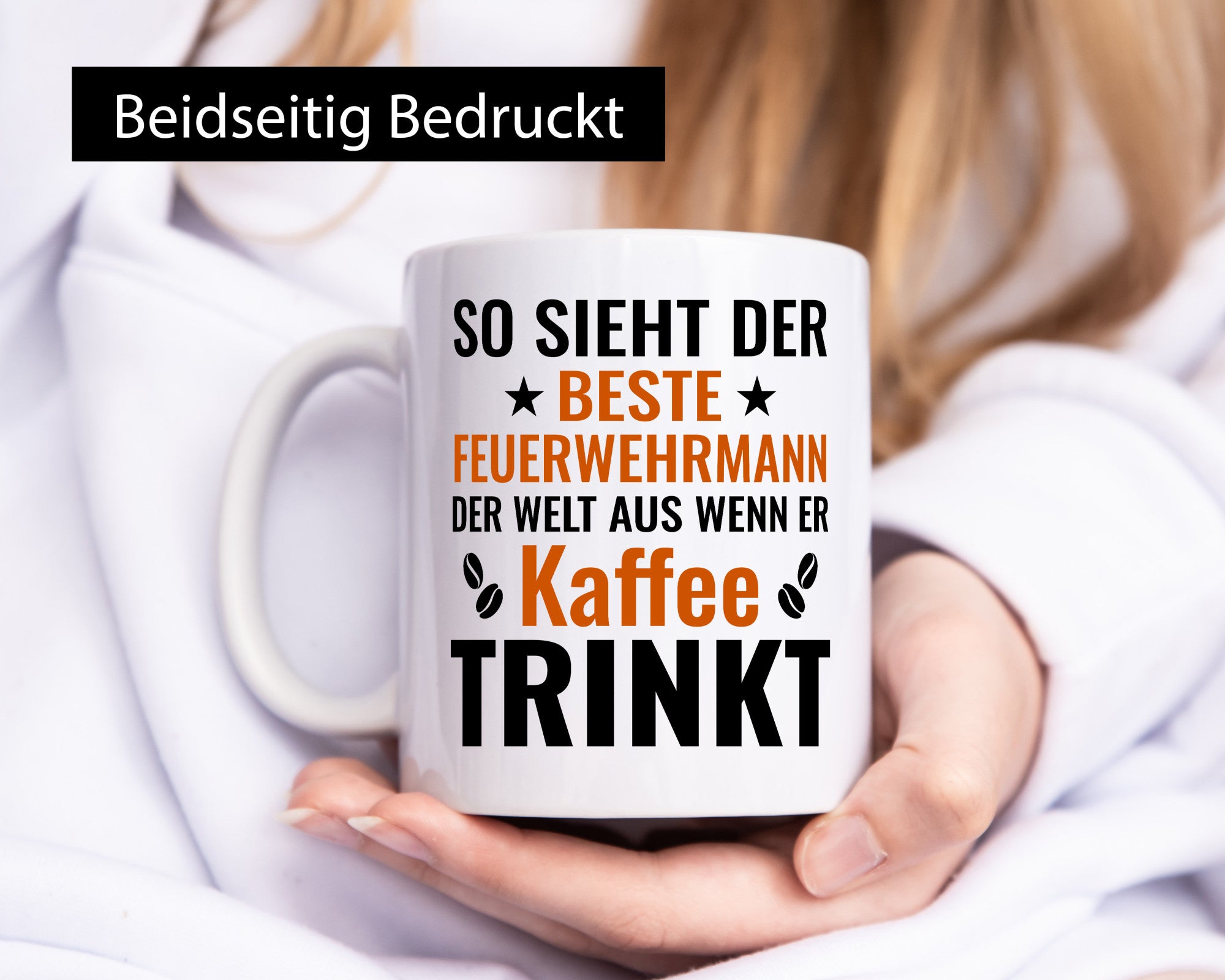 Kaffee trinkt: Feuerwehrmann | Feuerwehr Humor Geschenkidee Tasse