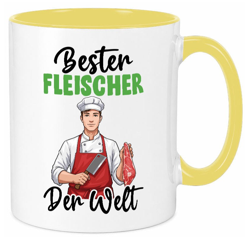 Bester Fleischer | Schlachterei v2 Geschenk Humor Geschenkidee lustiger Spruch Tasse