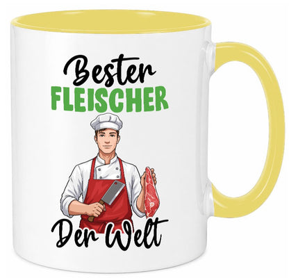 Bester Fleischer | Schlachterei v2 Geschenk Humor Geschenkidee lustiger Spruch Tasse