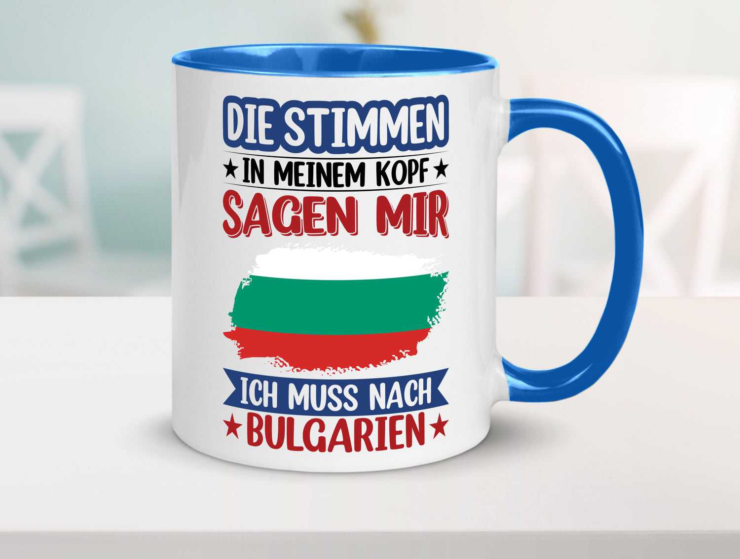 Bulgarien | Urlaub Stimmen in meinem Kopf Traumland Humor Geschenkidee Tasse