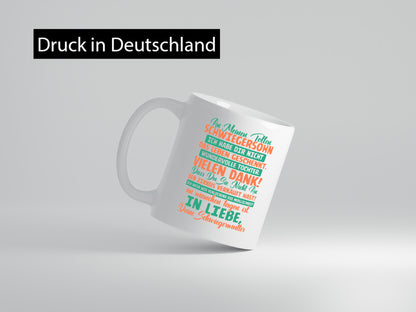 An meinen tollen Schwiegersohn vl3 Humor Familie Geschenkidee Tasse