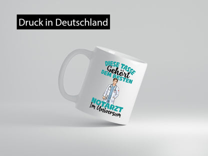 Im Universum: Notarzt | Arzt Geschenk Humor Geschenkidee lustiger Spruch Tasse