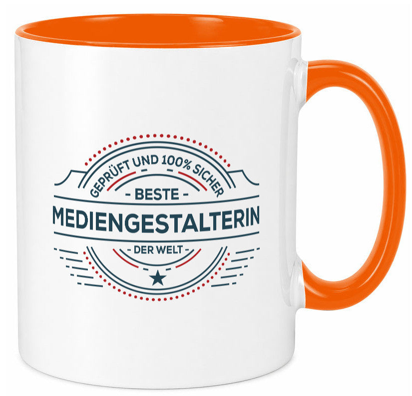 Geprüft und sicher: Mediengestalterin | Medien lustiger Spruch Geschenk Humor