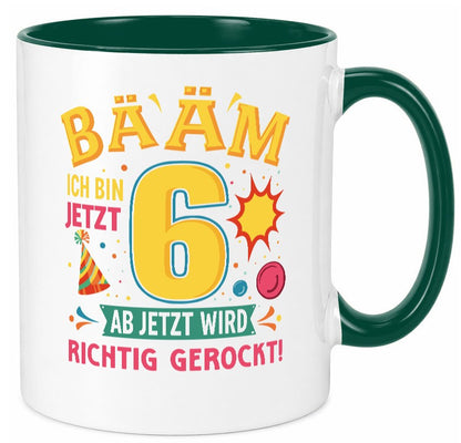 6. Geburtstag | 6 Jahre ab jetzt wird richtig gerockt lustiger Spruch Geschenk Tasse