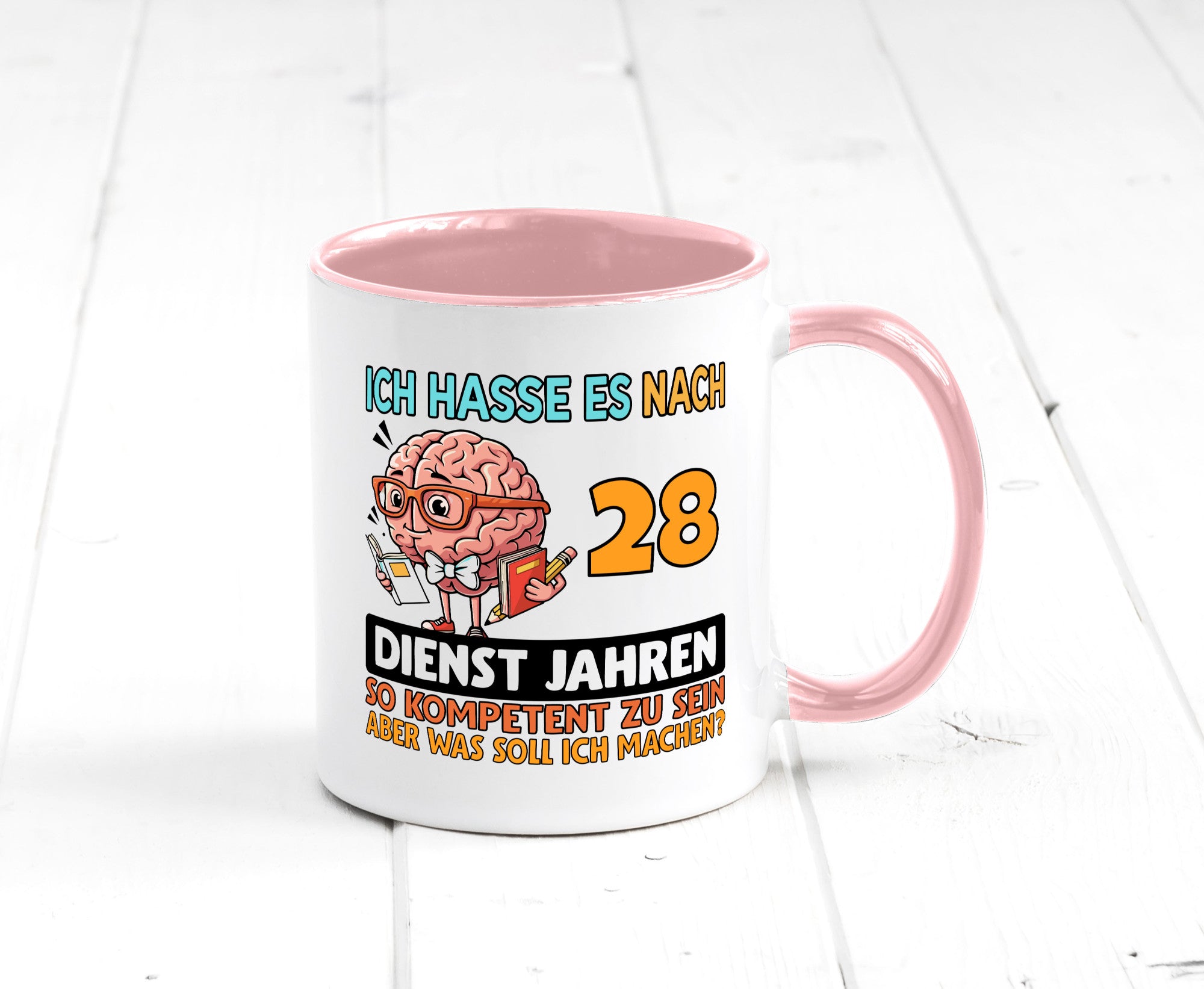 28 Dienstjahre | Arbeit Kompetent Geschenkidee Kollegen Büro Humor Tasse