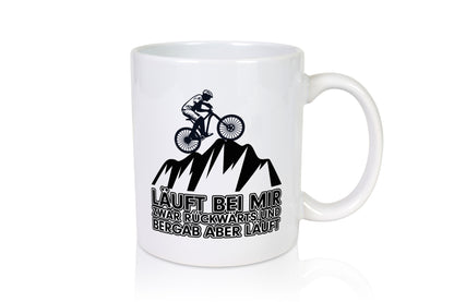Läuft bei mir | Pechvogel Tasse Radfahrer Statement Humor Geschenkidee
