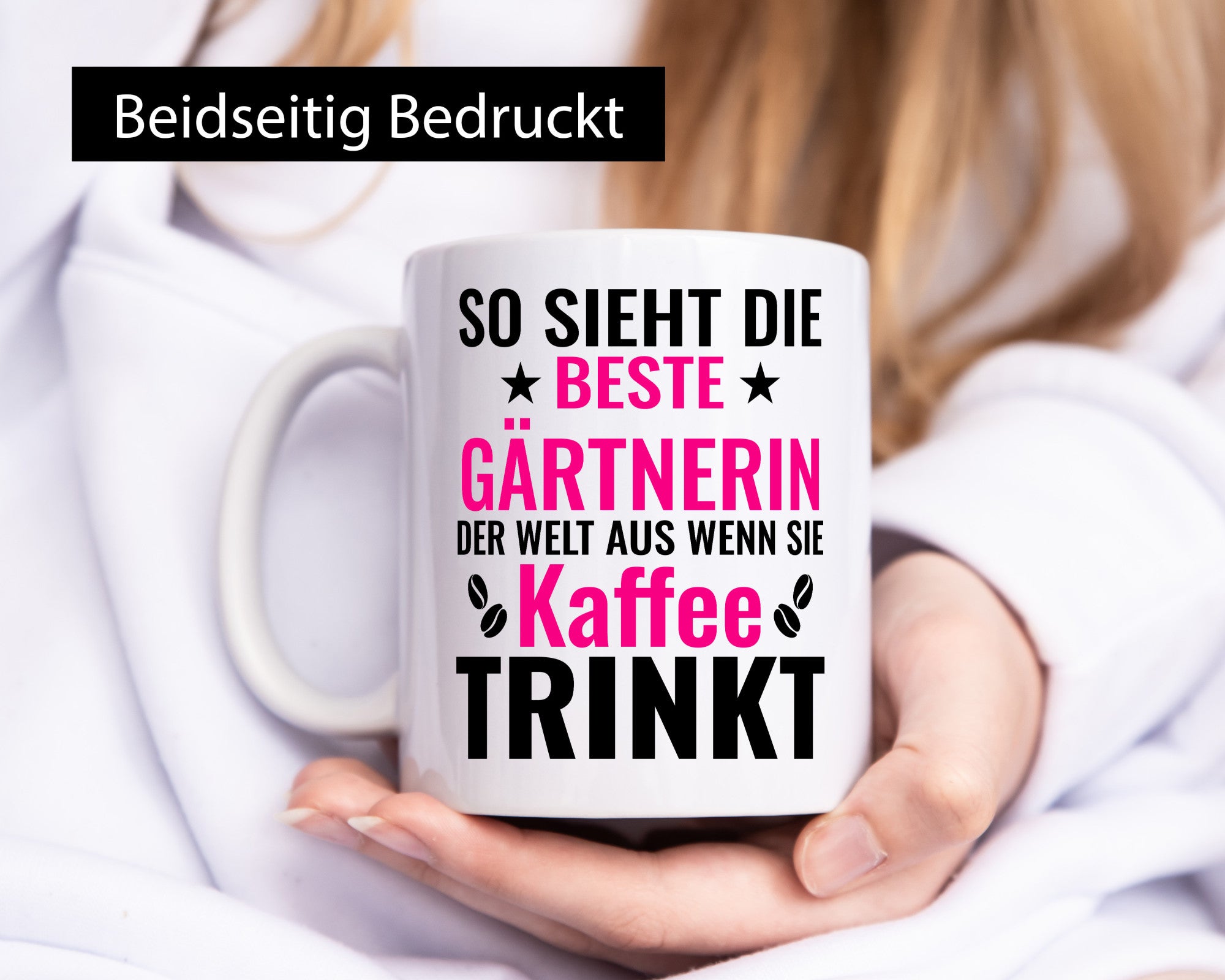 Kaffee trinkt: Gärtnerin | Gartenbau lustig Humor Geschenkidee Geschenk Tasse