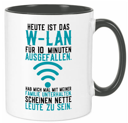 10 Minuten W-Lan Ausfall | Nerd Computer PC Gamer lustig Humor Geschenkidee Tasse