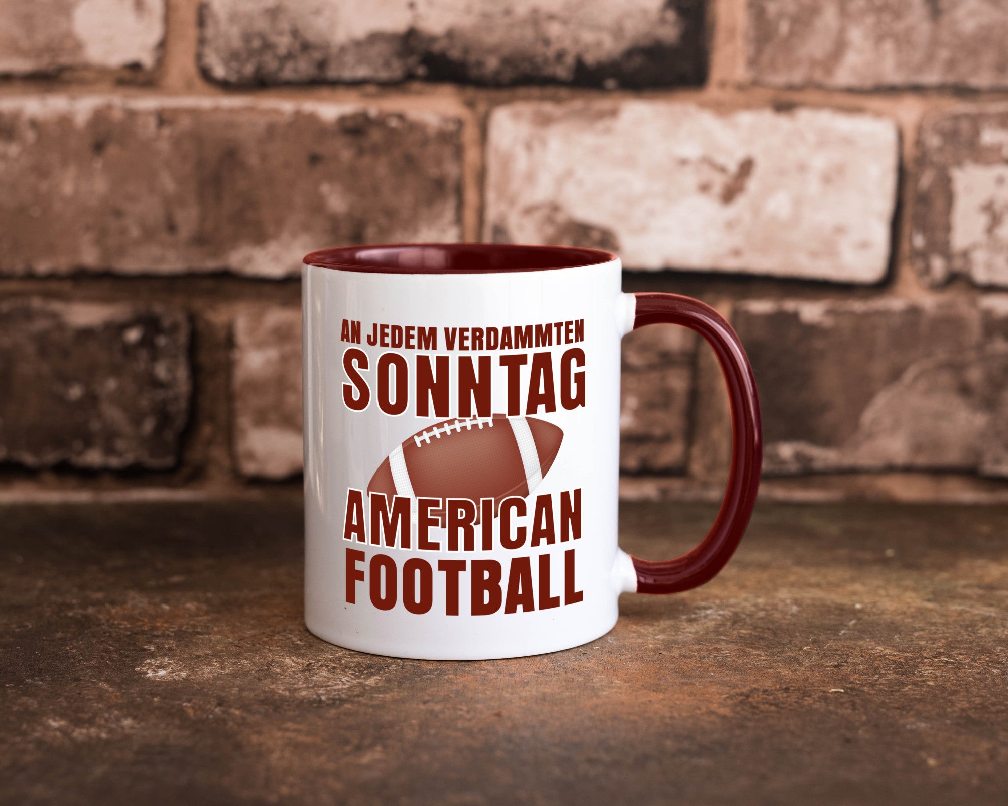 American Football | Sportfan Motiv jeden Sonntag Humor Geschenkidee Tasse