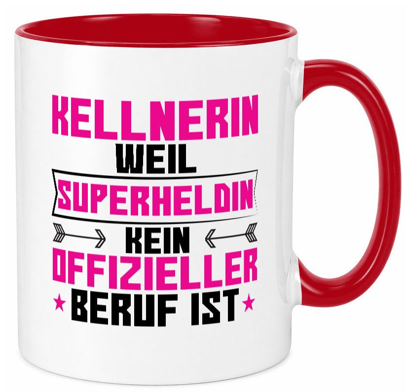 Superheldin Kellnerin | Beruf kellnern Bedienung Geschenk Arbeit Kollegen Büro Tasse