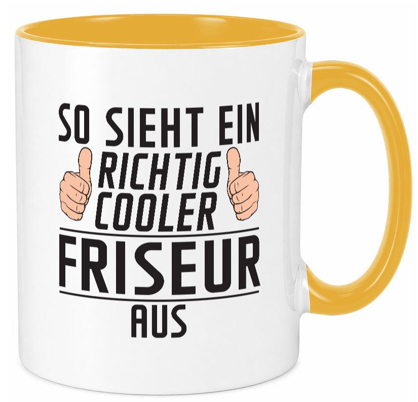 Richtig Cooler Friseur | Frisör Humor Geschenkidee Tasse