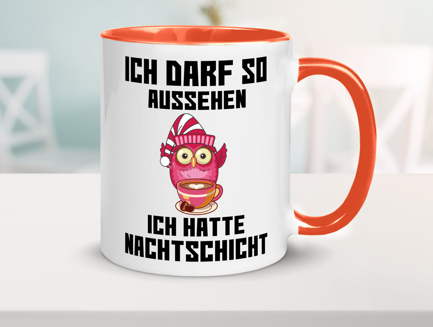 Nachtschicht Eule | Spruch Arbeit müde Nachtjob Geschenkidee Kollegen Büro
