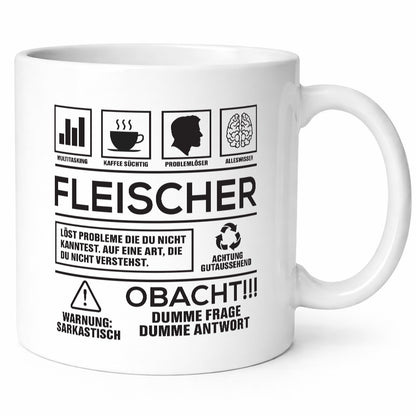 Achtung Probleme Fleischer | Schlachterei lustiger Spruch Geschenk Humor
