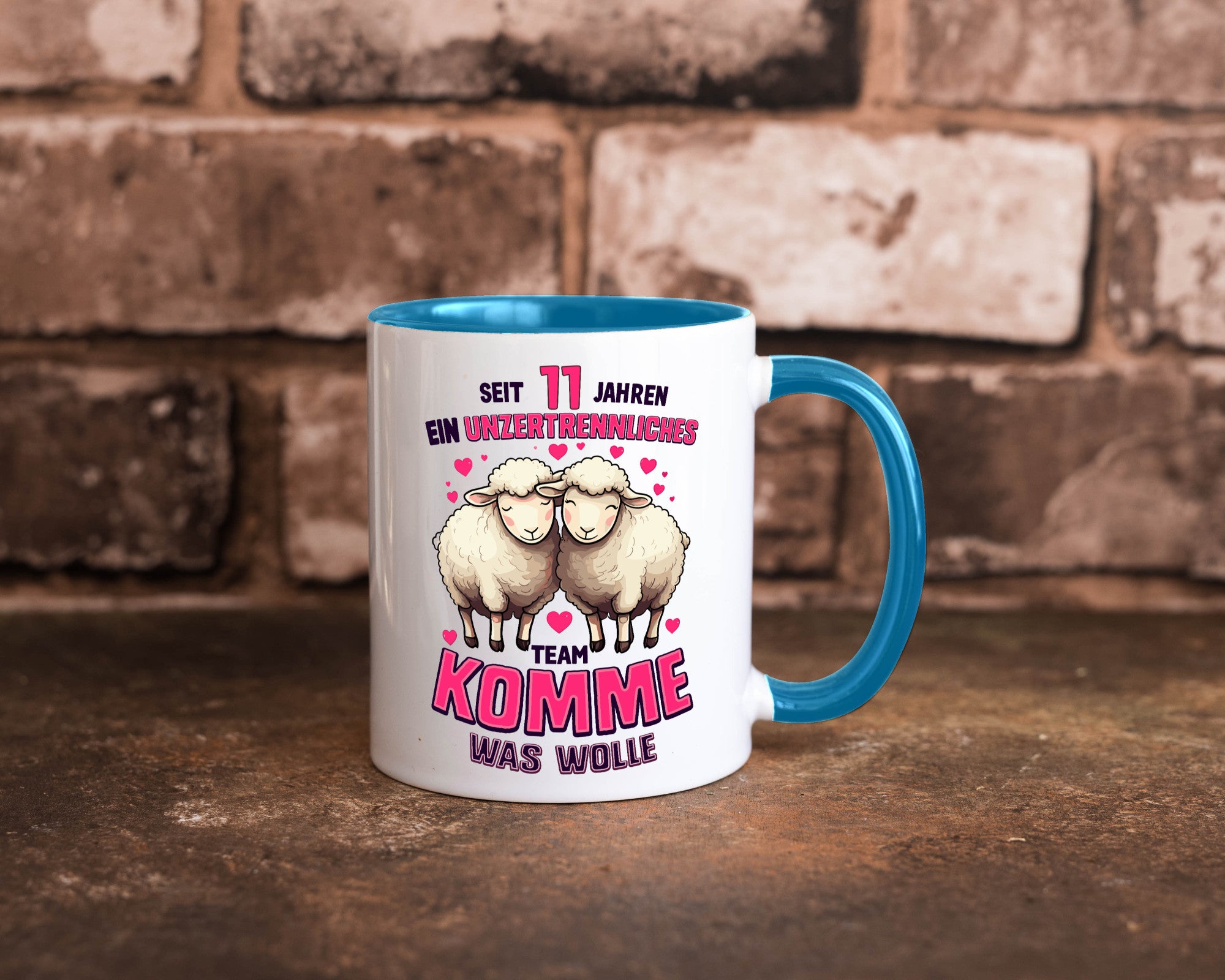 11 Jahre Verheiratet | ein Team Ehepaar v2 Humor Geschenkidee Tasse