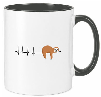 Herzschlag Faultier | Faulheit Morgenmuffel faul Humor Tierliebhaber