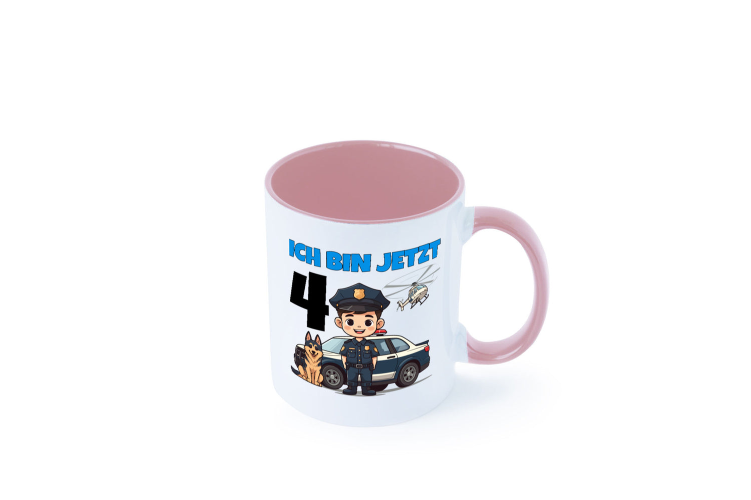 4. Geburtstag | 4 Jahre Polizei Kind Polizeiauto Humor Geschenkidee Tasse