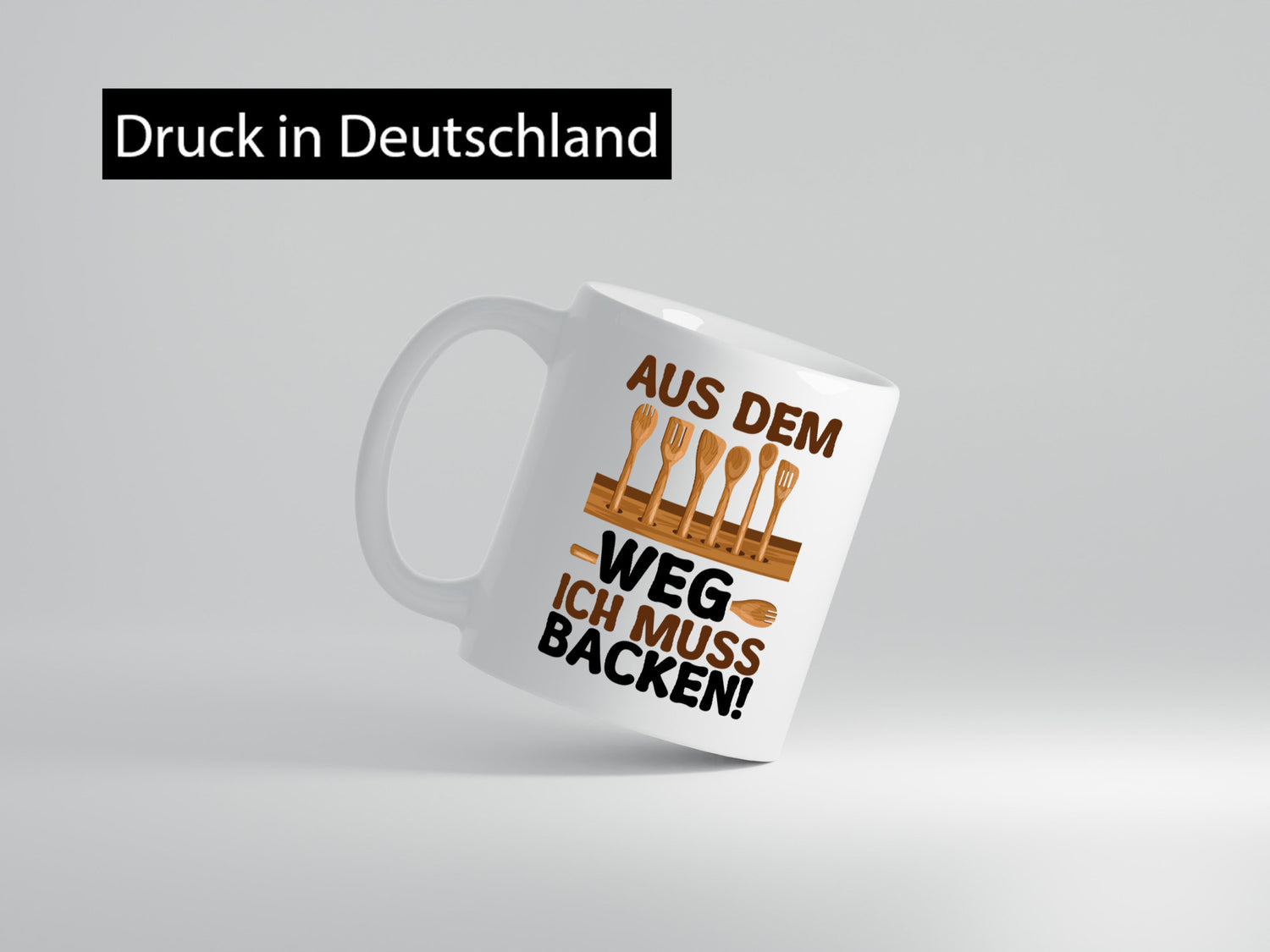 Aus dem weg ich muss backen | lustiger Spruch Geschenk Humor Geschenkidee Tasse