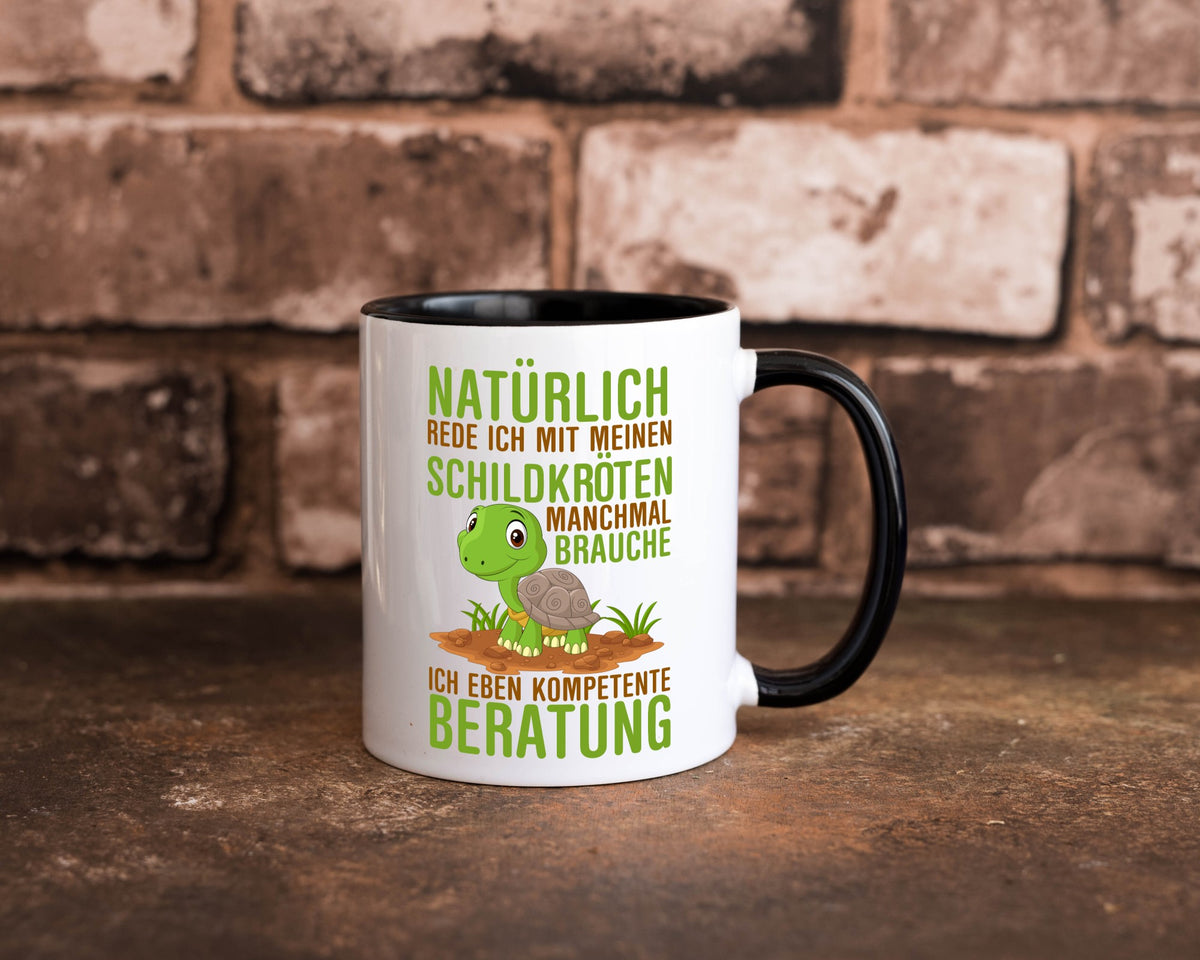 Natürlich rede ich mit Schildkröten | Schildkrötenliebhaber lustiger Spruch Tasse
