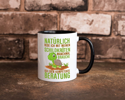 Natürlich rede ich mit Schildkröten | Schildkrötenliebhaber lustiger Spruch Tasse
