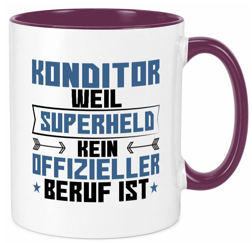 Superheld Konditor | Konditorei Humor Geschenkidee Tasse